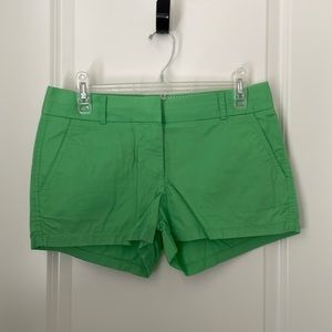 JCrew Green Chino Shorts
